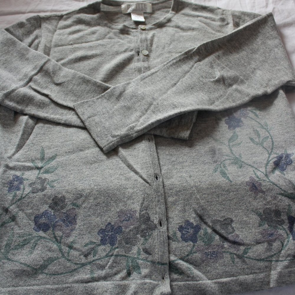 Petite Sophisticate Gray Sweater